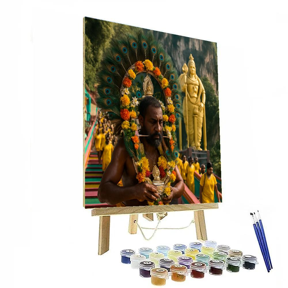 ThaipusamPilgrimageAtBatuCavesEntrance paint by number