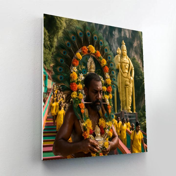 ThaipusamPilgrimageAtBatuCavesEntrance paint by number