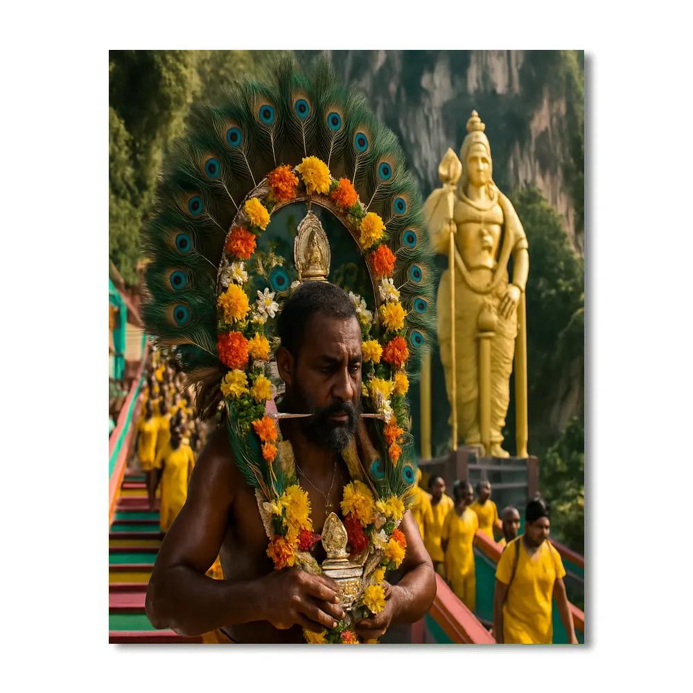 ThaipusamPilgrimageAtBatuCavesEntrance paint by number