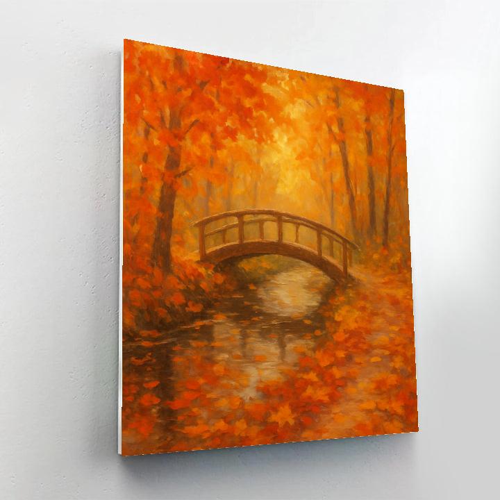 Autumn Bridge In The Maple Hollow DIY paint by numbers