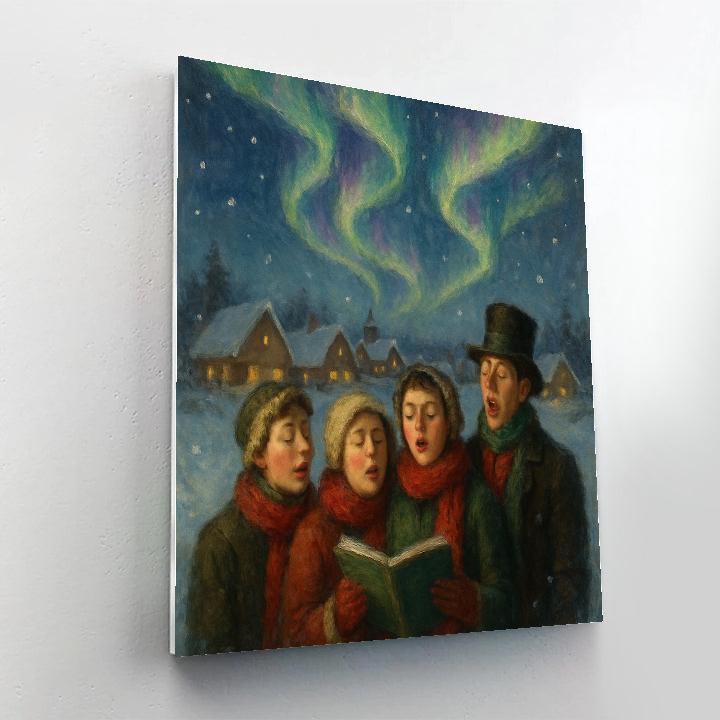 Northern Lights Carolers Painting by numbers kit