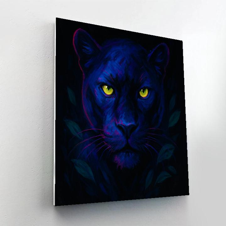 Luminous Jungle Panther Numbered painting kits