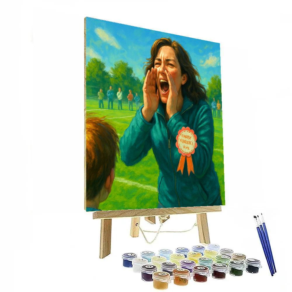Soccer Sideline Cheering Section painting number kit