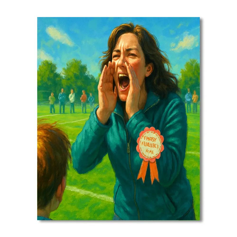 Soccer Sideline Cheering Section painting number kit