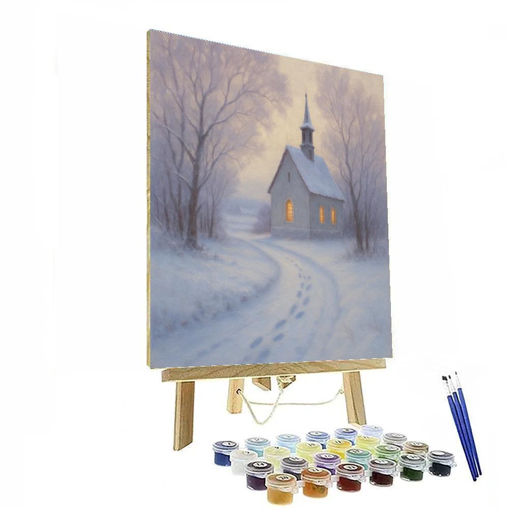 Silent Chapel Snowpath paint by numbers