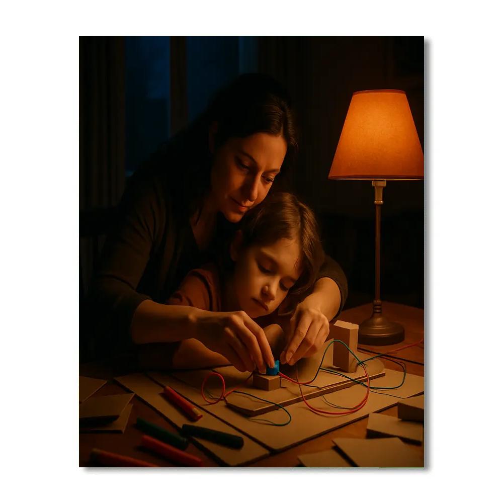 Late Night Science Project Rescue DIY paint by numbers