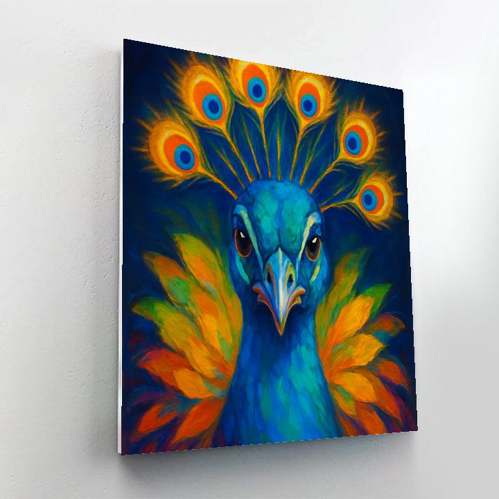 Solar Bloom Peacock Painting by numbers kit