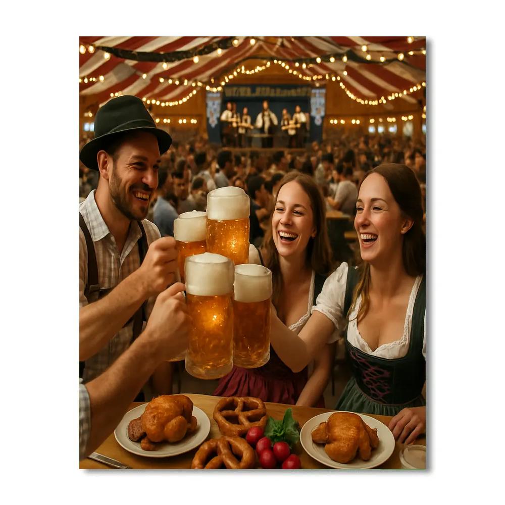 OktoberfestBeerTentCelebrationInMunich Number painting