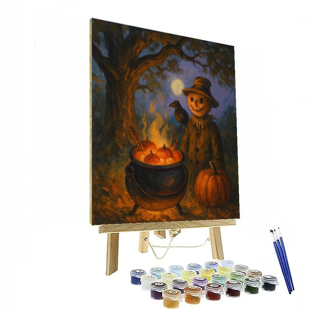 Harvest Cauldron Under The Starry Oak Painting by numbers kit