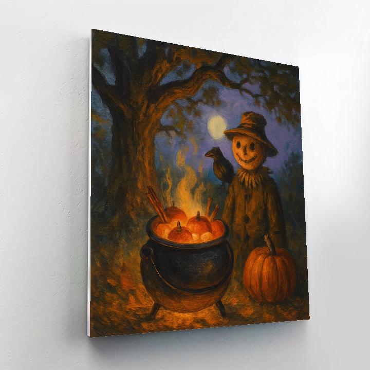 Harvest Cauldron Under The Starry Oak Painting by numbers kit