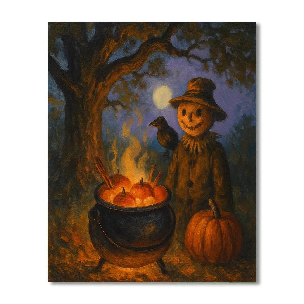 Harvest Cauldron Under The Starry Oak Painting by numbers kit