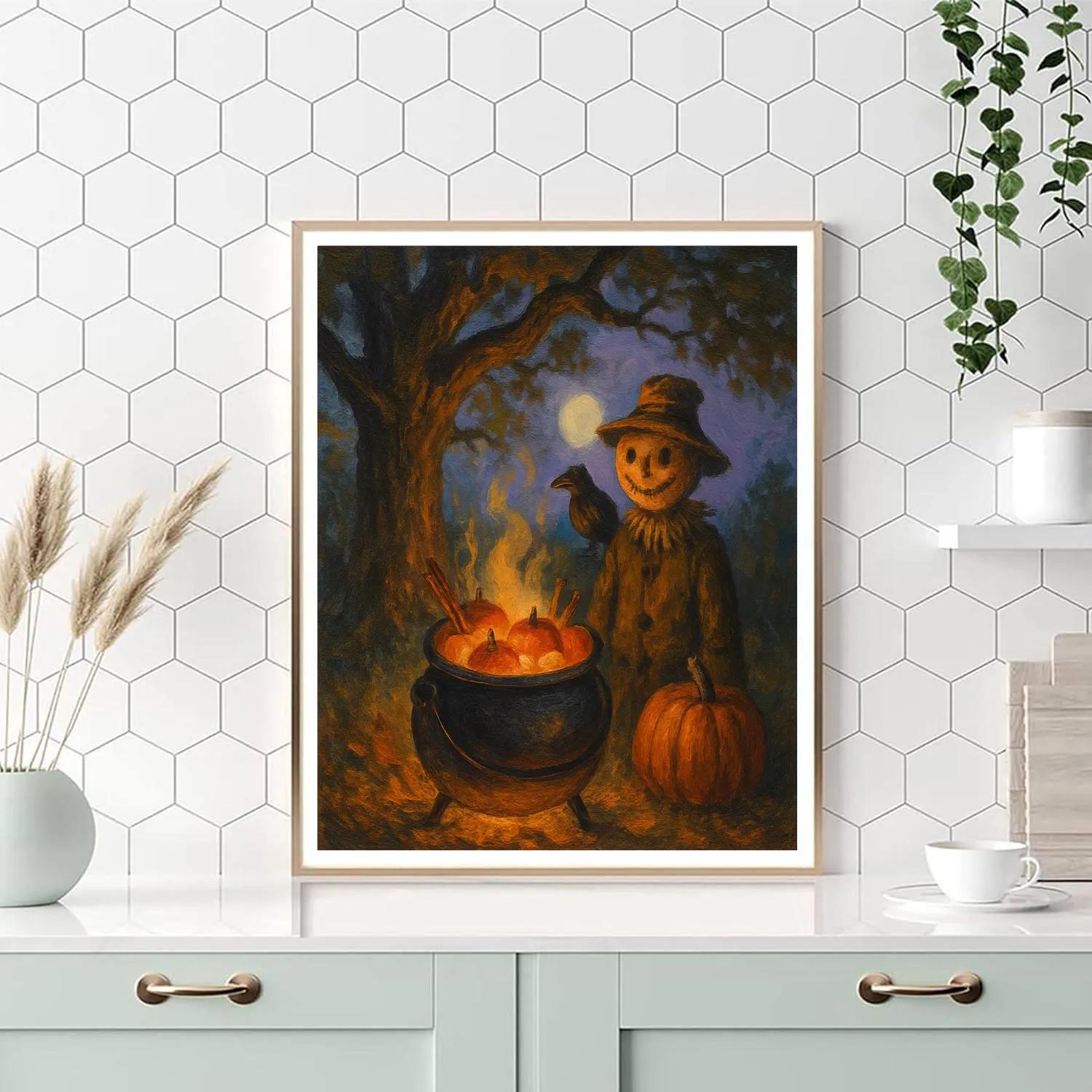 Harvest Cauldron Under The Starry Oak Painting by numbers kit