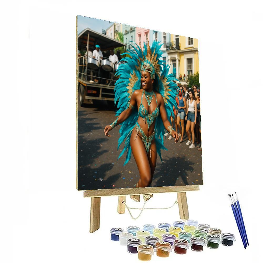NottingHillCarnivalStreetParadeInLondon paint by numbers