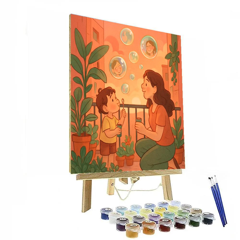 Balcony Bubble Symphony paint by number