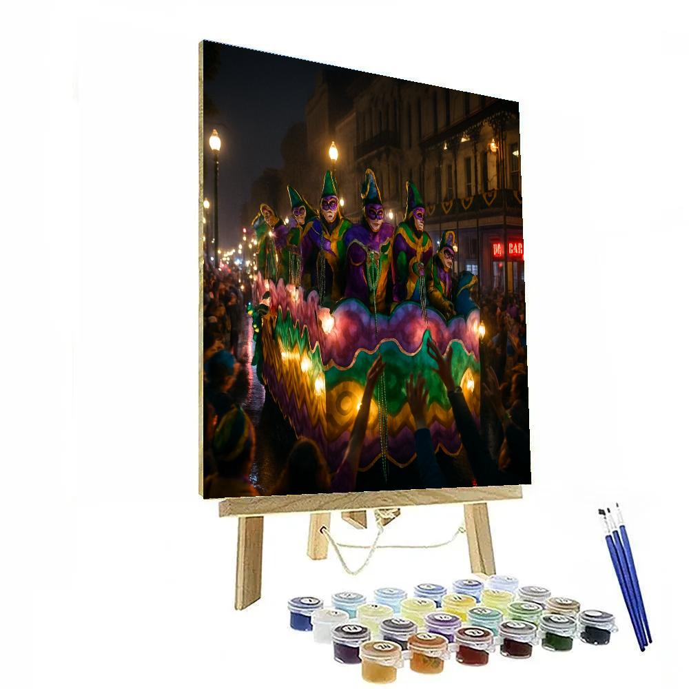 MardiGrasNightParadeOnNewOrleansCanalStreet Numbered painting kits