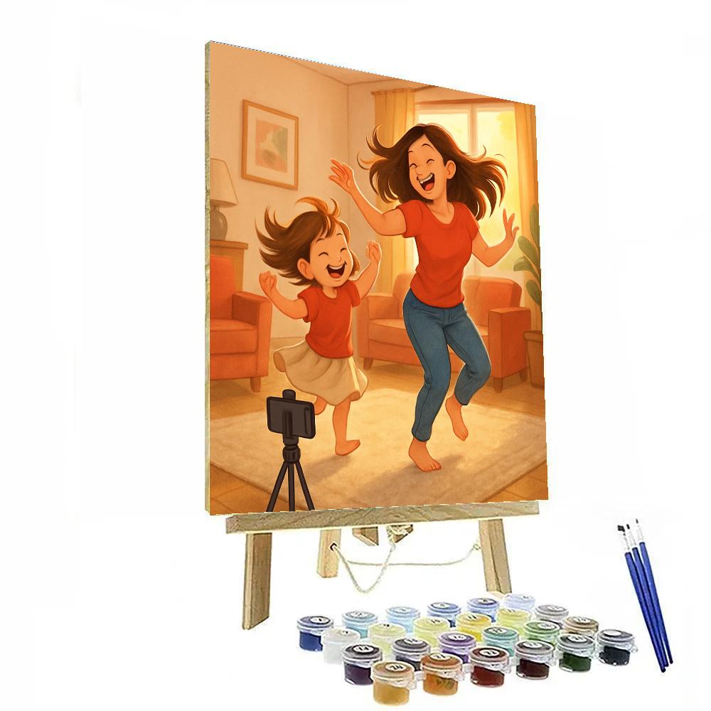 Living Room Dance Rehearsal Painting by numbers kit