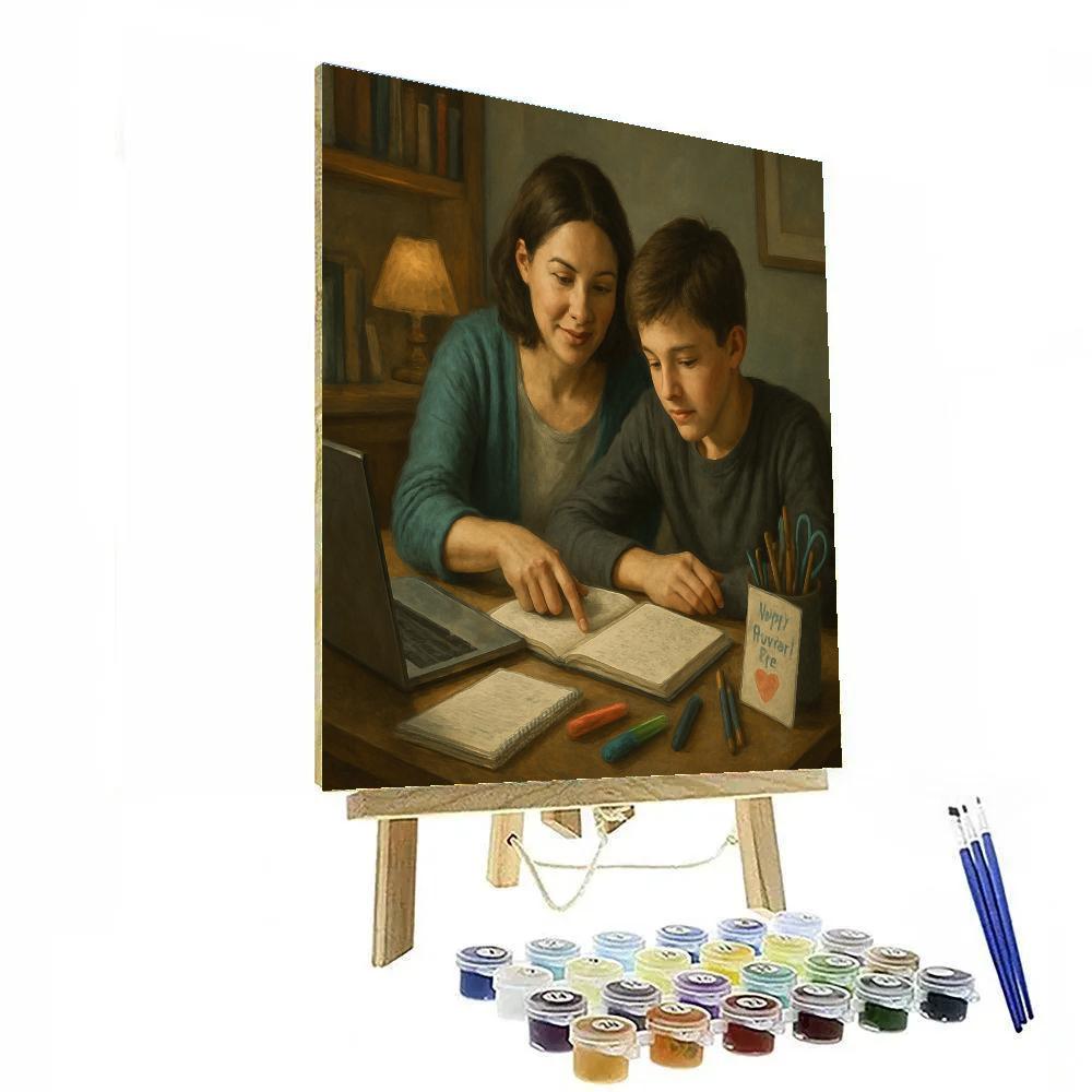 Busied Desk Study Partner Number painting