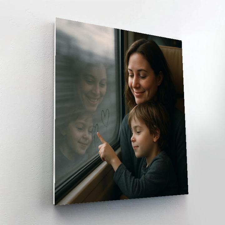 Train Ride Window Reflections DIY paint by numbers