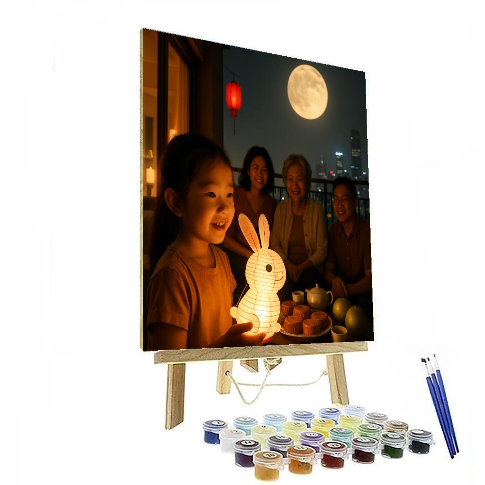 ChineseMidAutumnFestivalMooncakeFamilyGathering Paint by numbers kits