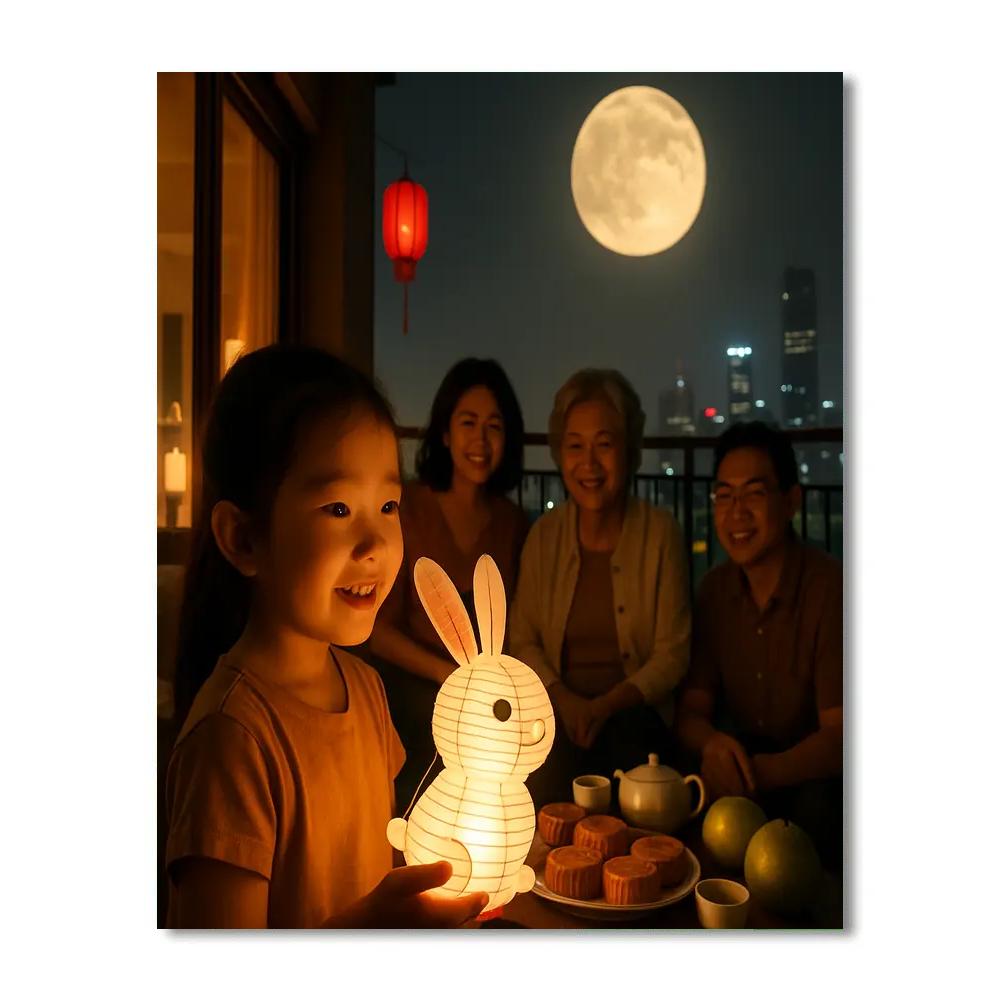 ChineseMidAutumnFestivalMooncakeFamilyGathering Paint by numbers kits