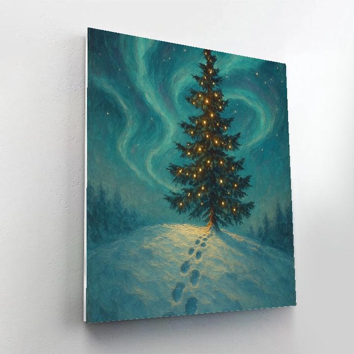 Aurora Pine Tree Constellation Painting by numbers kit
