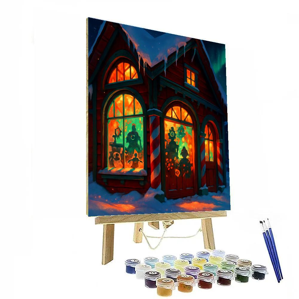 North Pole Toy Workshop Exterior painting number kit