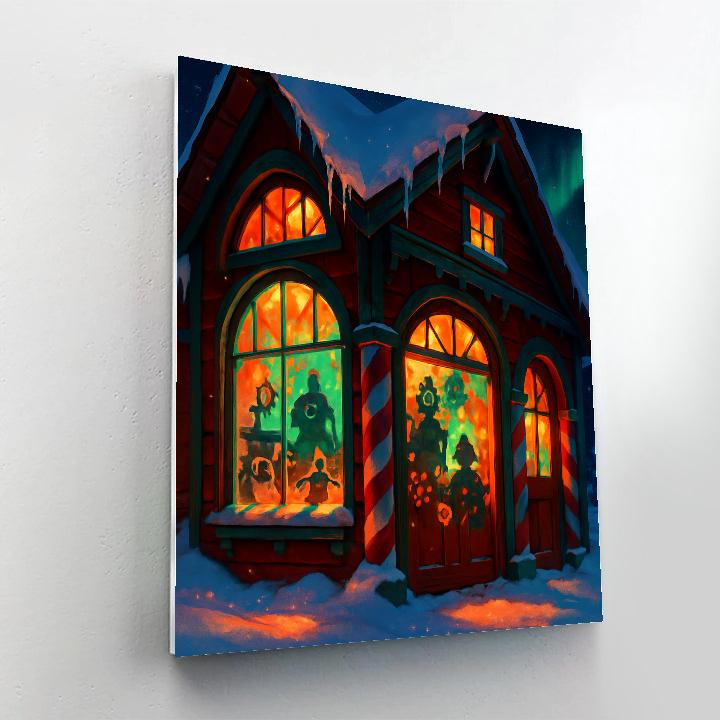 North Pole Toy Workshop Exterior painting number kit