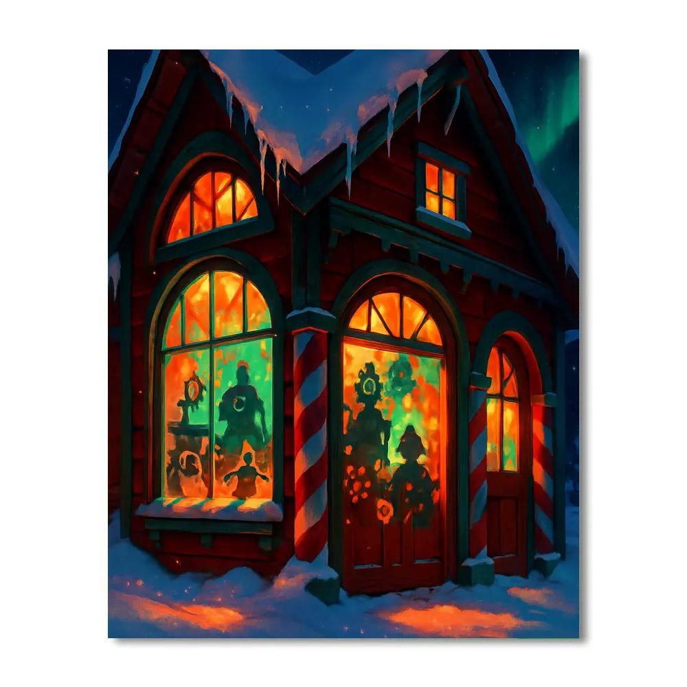 North Pole Toy Workshop Exterior painting number kit