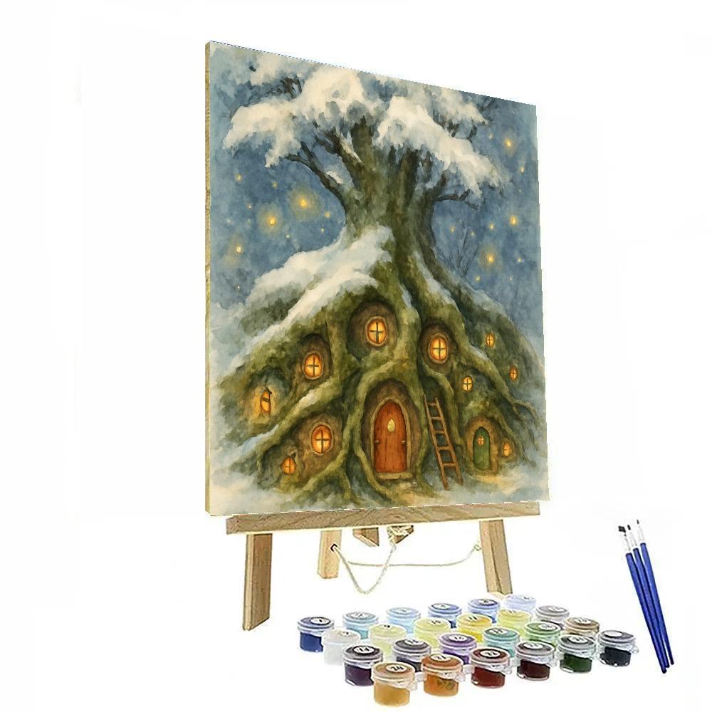 Gnome Village Under The Roots DIY paint by numbers
