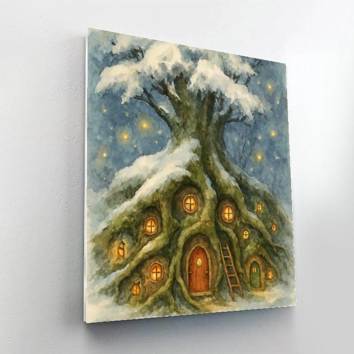 Gnome Village Under The Roots DIY paint by numbers