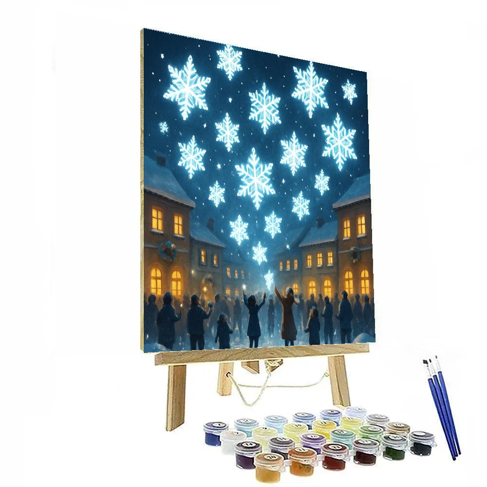 Snowflake Lantern Festival DIY paint by numbers