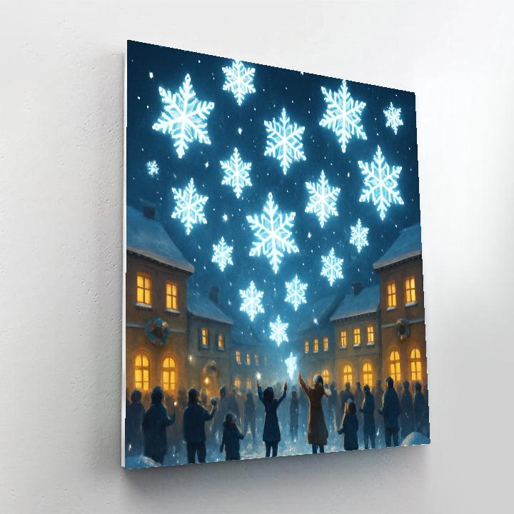 Snowflake Lantern Festival DIY paint by numbers
