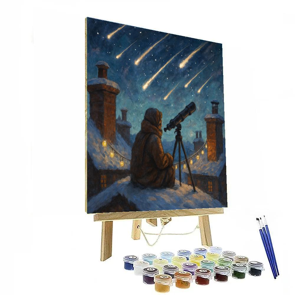 Holiday Stargazer Rooftop Paint by numbers kits