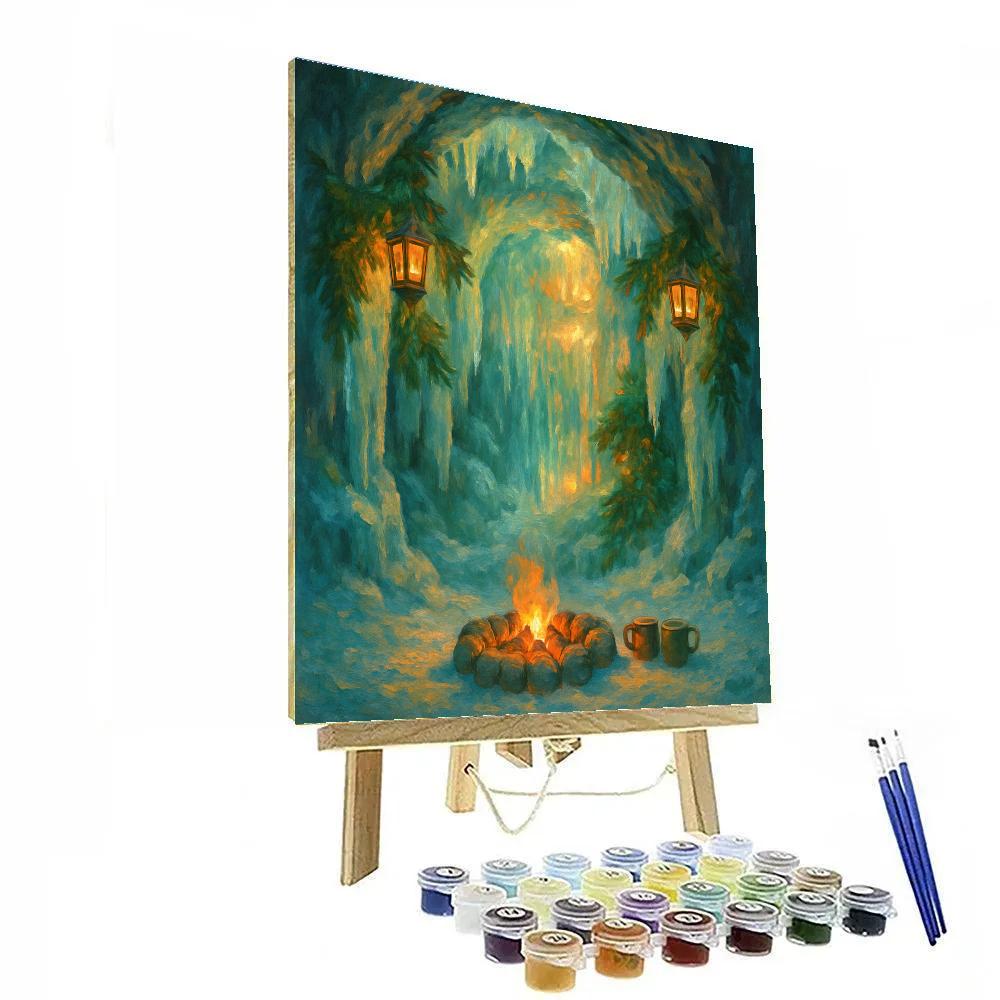 Frozen Waterfall Crystal Grotto DIY paint by numbers
