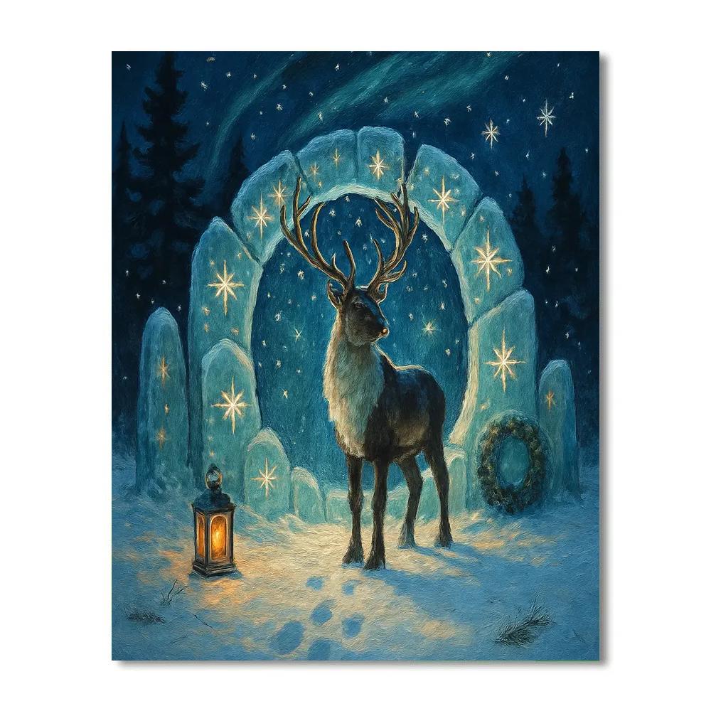 Reindeer Stargate In The Clearing paint by numbers
