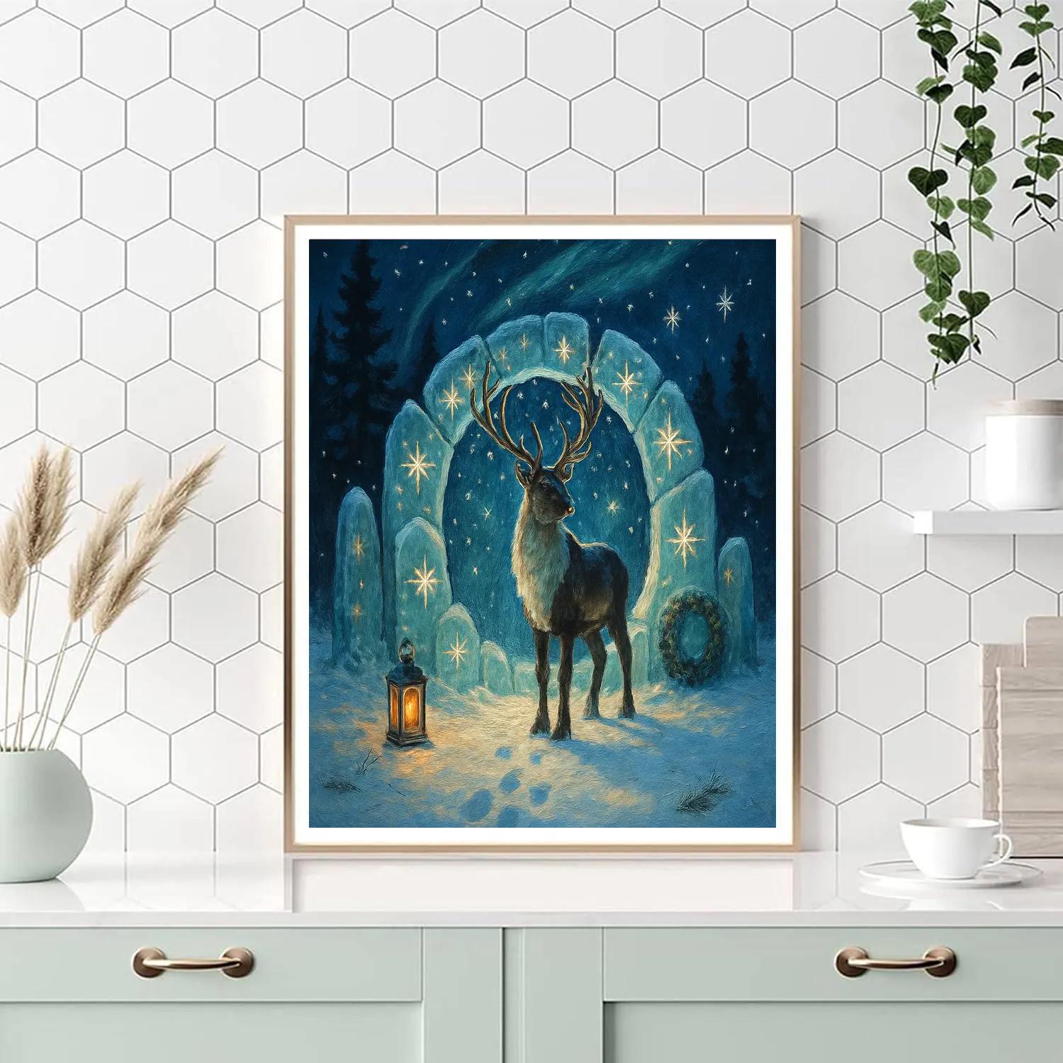 Reindeer Stargate In The Clearing paint by numbers