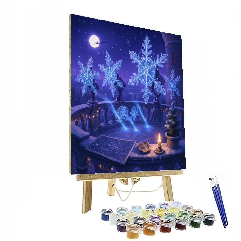 Crystal Snowflake Observatory Balcony Number painting