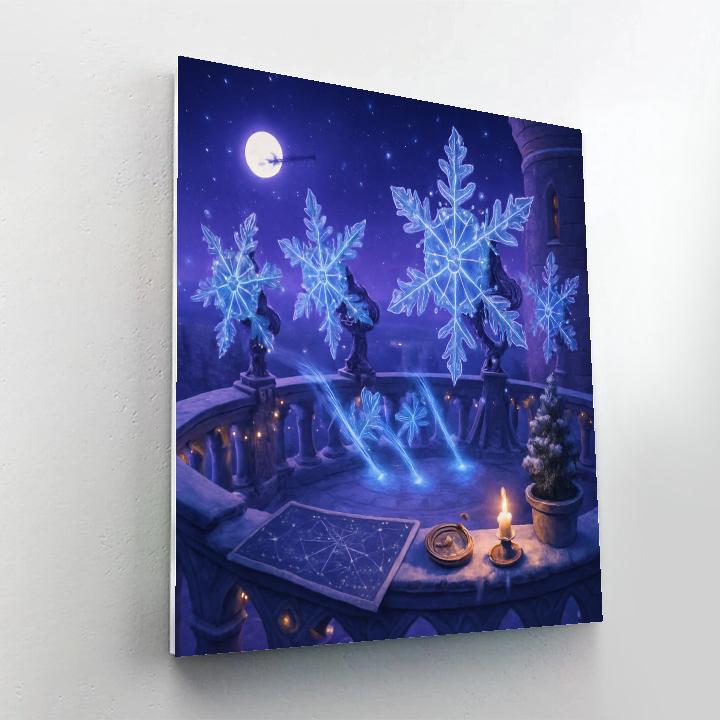 Crystal Snowflake Observatory Balcony Number painting