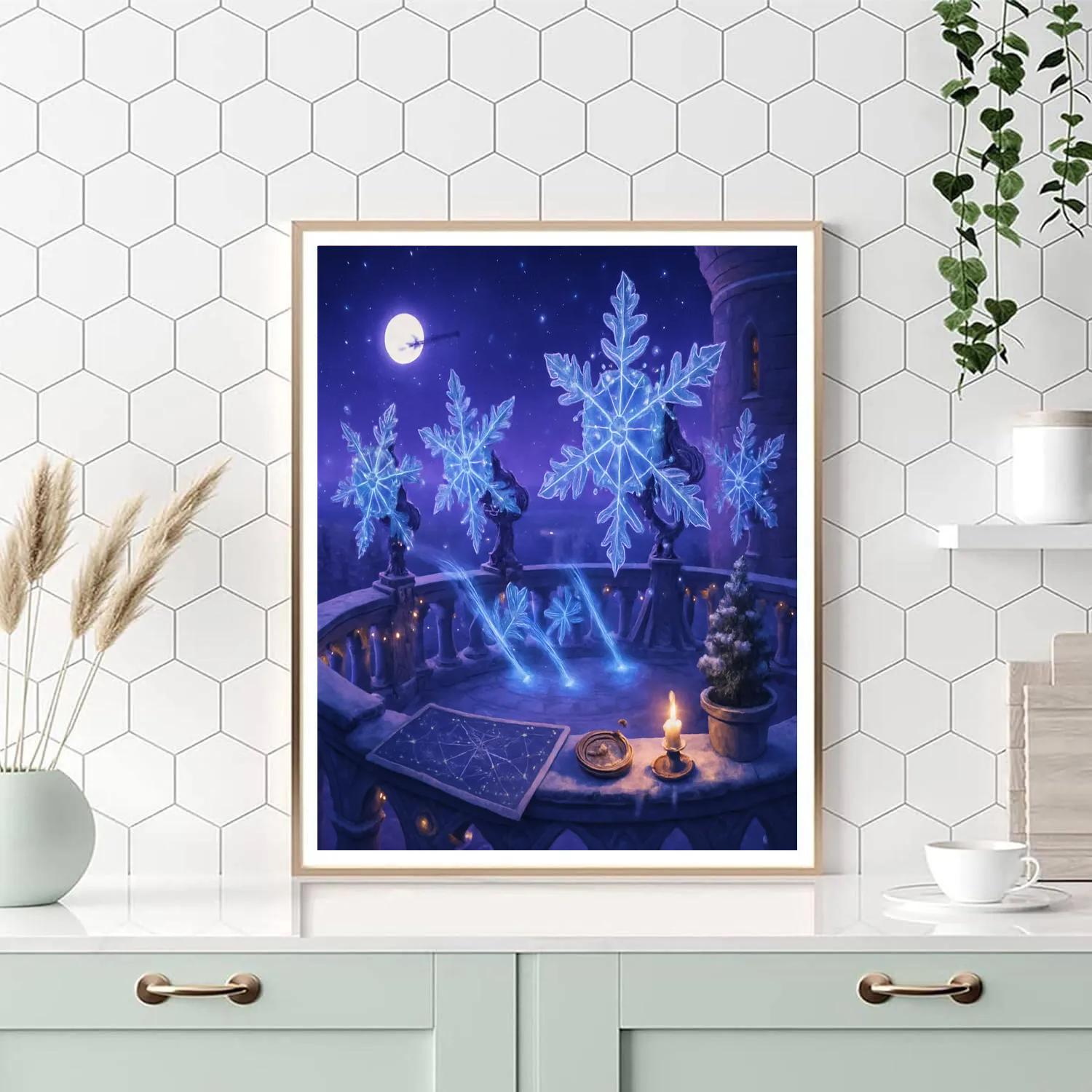 Crystal Snowflake Observatory Balcony Number painting