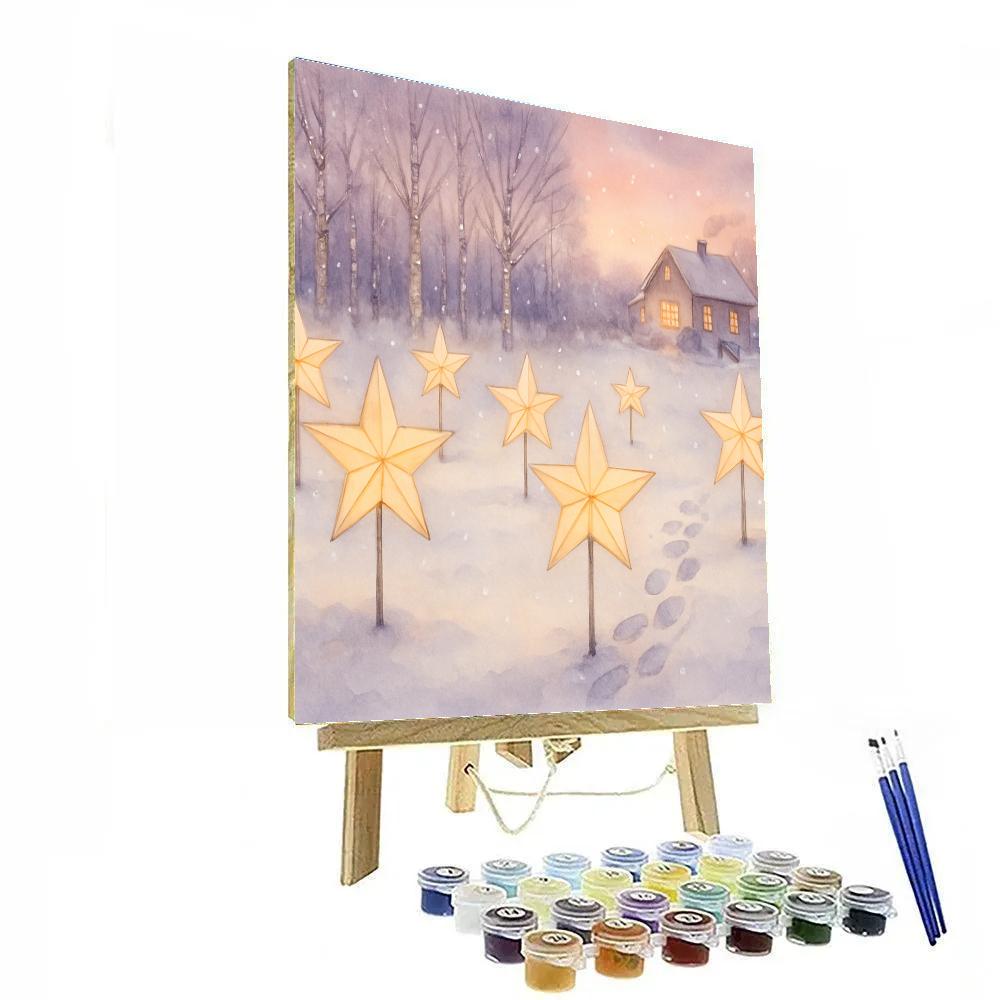 Holiday Meadow Of Paper Stars Painting by numbers kit