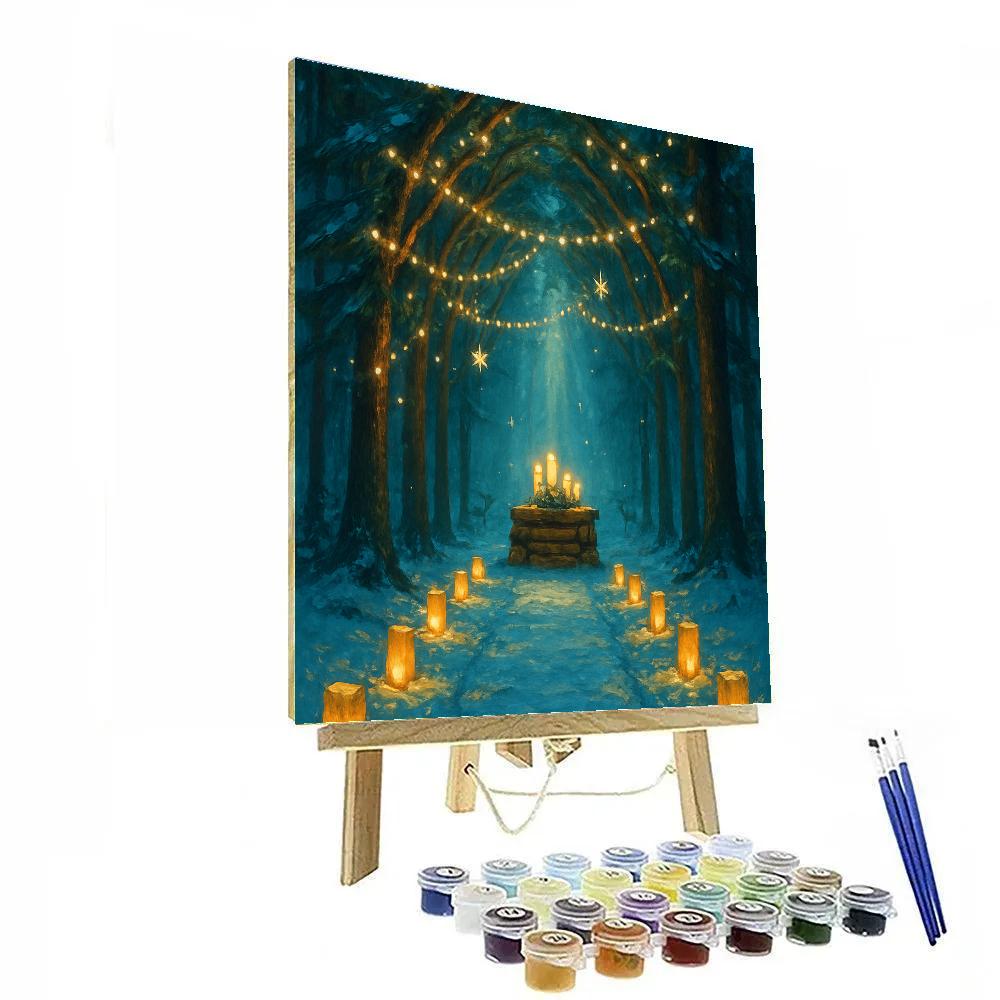 Winter Cathedral Of Pine And Light painting number kit
