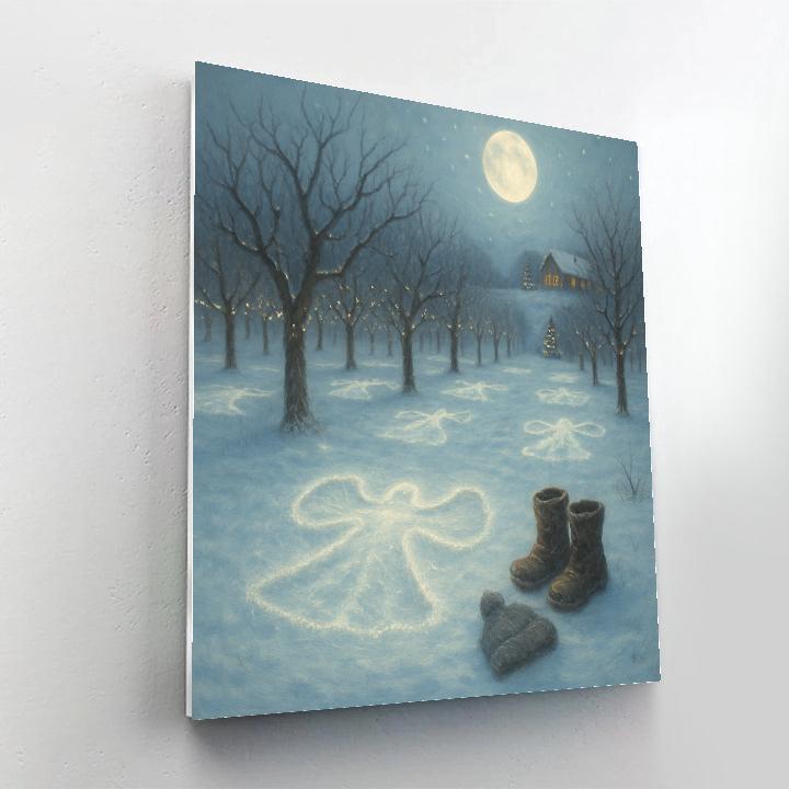 Moonlit Snow Angel Orchard paint by color