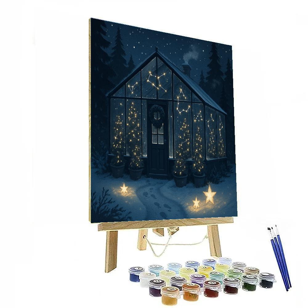 Christmas Greenhouse Of Little Constellations painting number kit