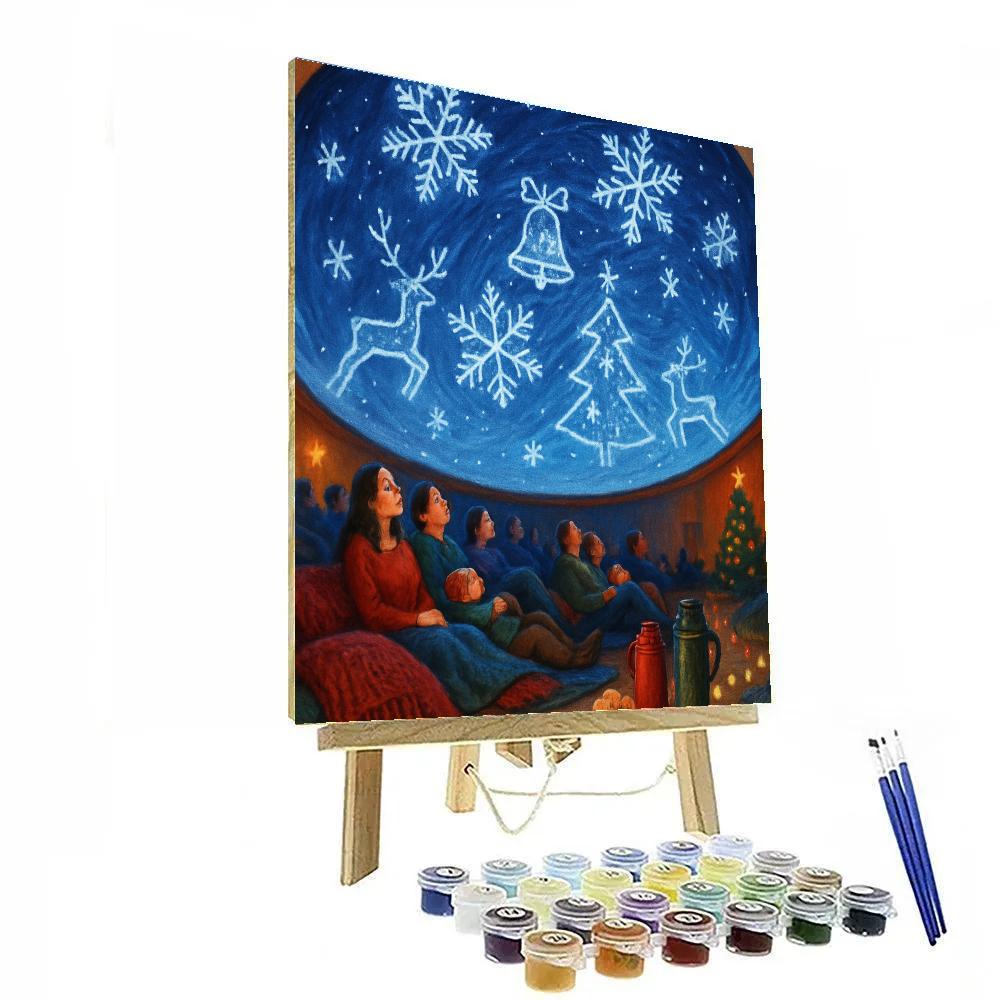 Christmas Winter Planetarium Dome paint by number
