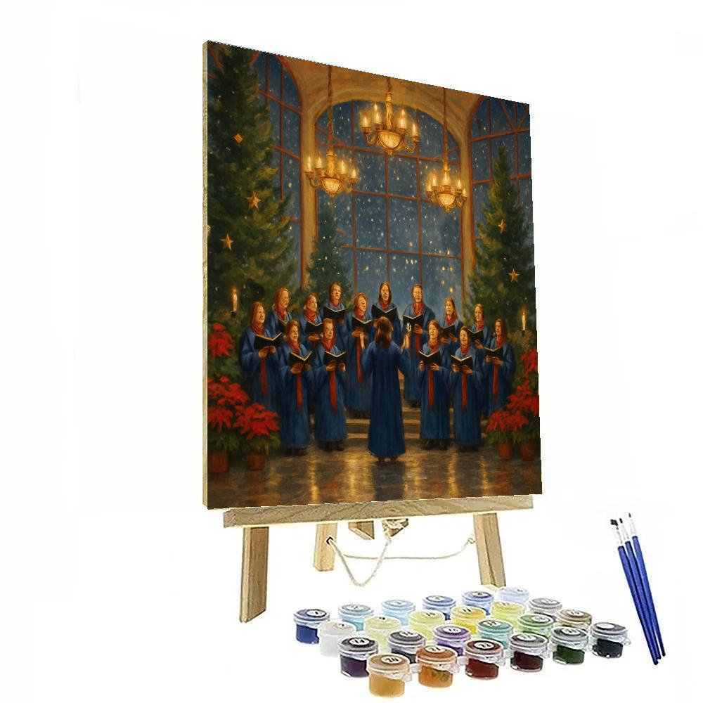 Christmas Choir In The Glass Atrium paint by color