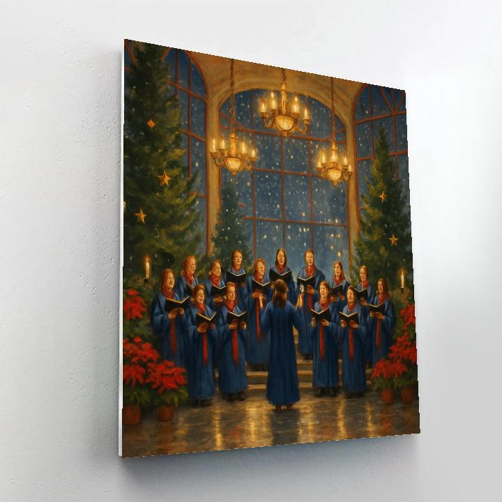 Christmas Choir In The Glass Atrium paint by color