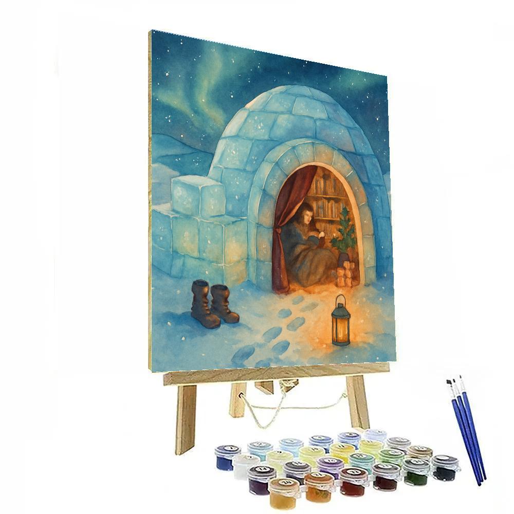 Midnight Igloo Library Paint by numbers kits