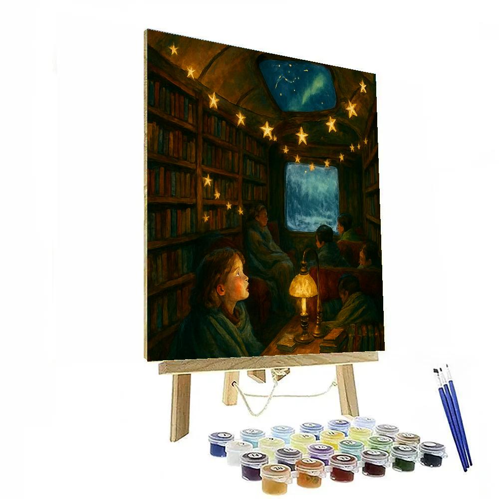Holiday Stargazer Train Car Library Numbered painting kits