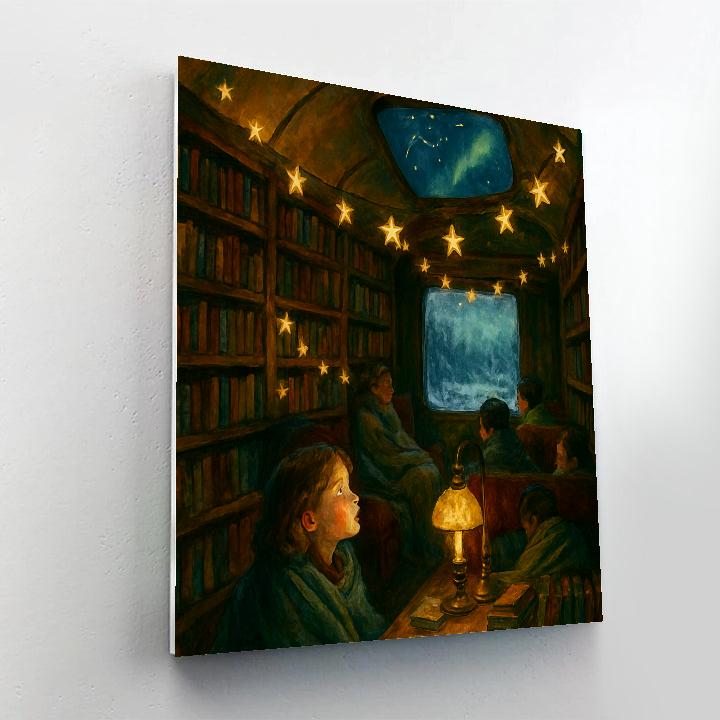 Holiday Stargazer Train Car Library Numbered painting kits