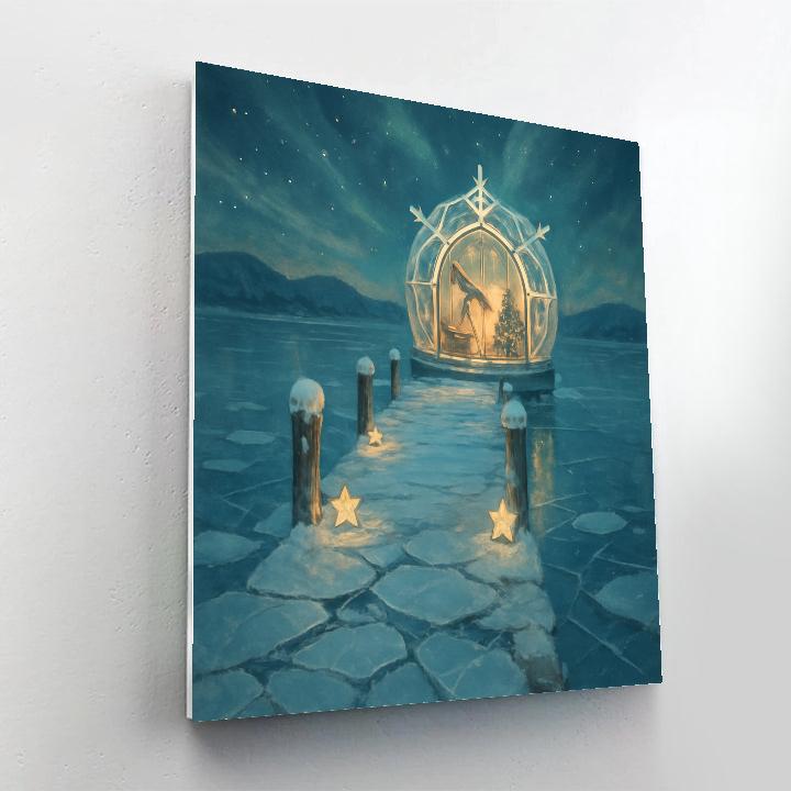 Snowflake Observatory On The Frozen Pier Numbered painting kits
